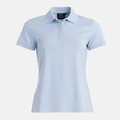 Bogeys & Birdies Pikétröjor Dam-W Tech Hidden Buttons Chambray Blue