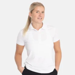 Bogeys & Birdies Pikétröjor Dam-W Tech Hidden Buttons Vit White