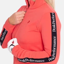 Peak Performance Tröjor Dam-W Turf Zip Ls Brilliant-Red