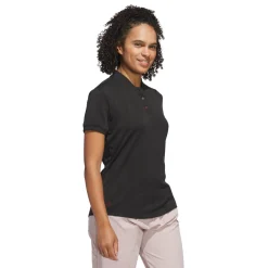 Adidas Pikétröjor Dam-W Ultimate Diamond Jacquard Polo Shirt Svart Black