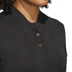 Adidas Pikétröjor Dam-W Ultimate Diamond Jacquard Polo Shirt Svart Black