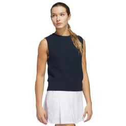 Adidas Tröjor Dam-W Ultimate Knit Tour Vest Blå CollegiateNavy
