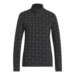 Adidas Tröjor Dam-W Ultimate Print Qtr Z Svart Black