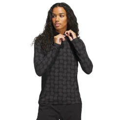 Adidas Tröjor Dam-W Ultimate Print Qtr Z Svart Black