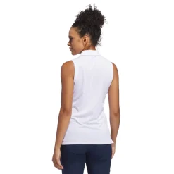Adidas Pikétröjor Dam-W Ultimate Solid Sleeveless Polo Shirt Vit White