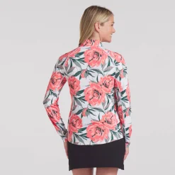 Puma Tröjor Dam-W You-V Beautiful Game 1/4 Zip White-Glow-Peach-Frost