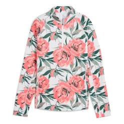 Puma Tröjor Dam-W You-V Beautiful Game 1/4 Zip White-Glow-Peach-Frost