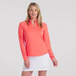 Puma Tröjor Dam-W You-V Solid 1/4 Zip Peach-Frost