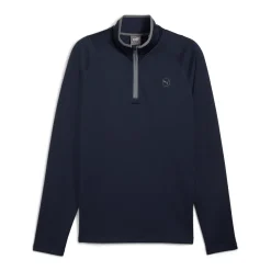 Puma Tröjor Herr-Waffle Fleece 1/4 Zip Deep Navy