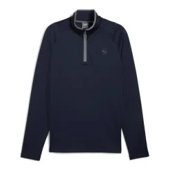 Puma Tröjor Herr-Waffle Fleece 1/4 Zip Deep Navy