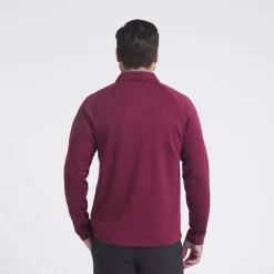 Puma Tröjor Herr-Waffle Fleece ¼ Zip Ruby-Shimmer
