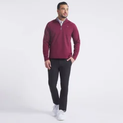 Puma Tröjor Herr-Waffle Fleece ¼ Zip Ruby-Shimmer