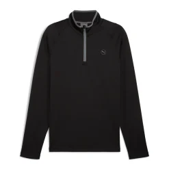 Puma Tröjor Herr-Waffle Fleece 1/4 Zip Svart Black