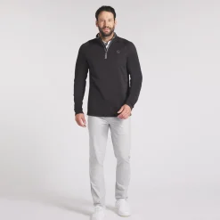 Puma Tröjor Herr-Waffle Fleece 1/4 Zip Svart Black