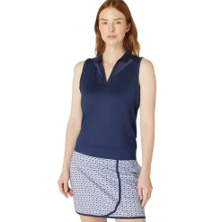 Callaway Pikétröjor Dam-Waist Length Sl Top Blå Peacoat