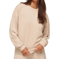 Travis Mathew Tröjor Dam-Wmns Cloud Terry Crew Heather-Natural