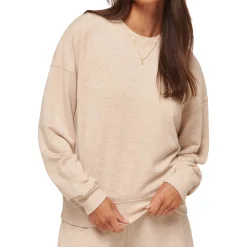 Travis Mathew Tröjor Dam-Wmns Cloud Terry Crew Heather-Natural