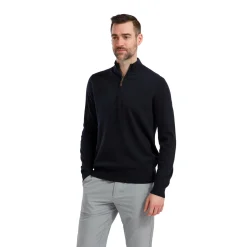 FootJoy Tröjor Herr-Wool Blend 1/2 Zip Blå Navy