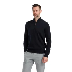 FootJoy Tröjor Herr-Wool Blend 1/2 Zip Blå Navy