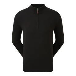 FootJoy Tröjor Herr-Wool Blend 1/2 Zip Svart