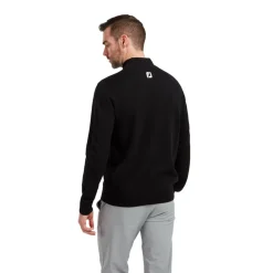 FootJoy Tröjor Herr-Wool Blend 1/2 Zip Svart