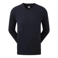 FootJoy Tröjor Herr-Wool Blend V-Neck Blå Navy
