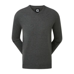 FootJoy Tröjor Herr-Wool Blend V-Neck Grå Grå (Heather Char)